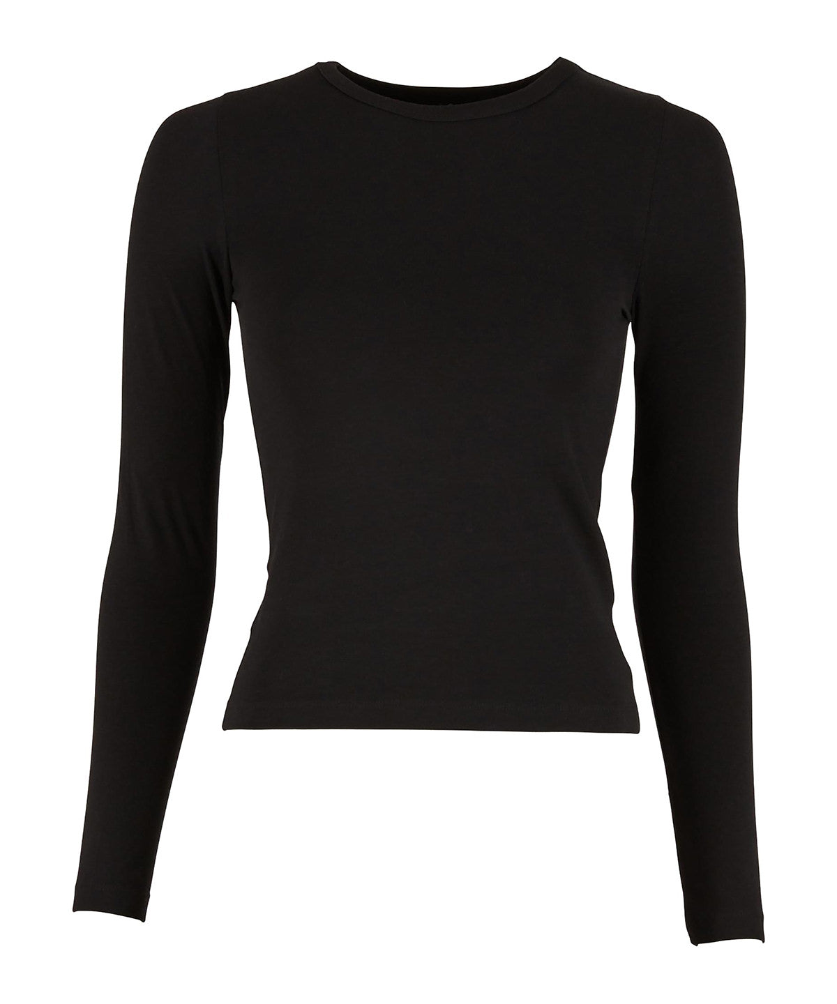 Build Your Brand BY446 Women’s ultra slim long sleeve in Black