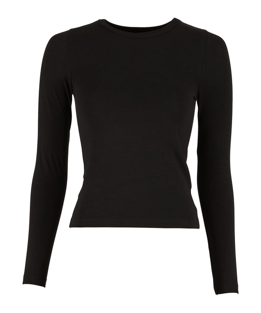 Build Your Brand BY446 Women’s ultra slim long sleeve in Black