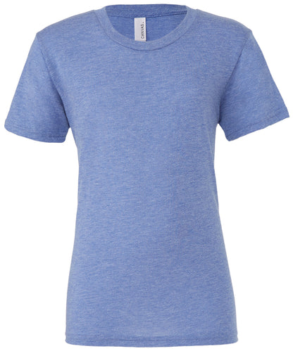 Bella Canvas CV003 Unisex triblend crew neck t-shirt in Blue Triblend