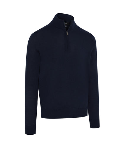 Callaway CW053 1/4-zip merino blend sweater in True Navy
