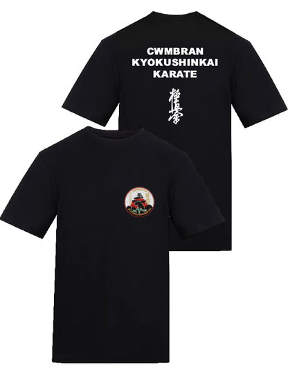 Cotton T-shirt Black - CWMBRAN KYOKUSHINKAI KARATE