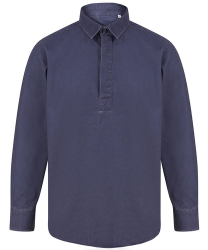 Front Row FR050 Pullover drill shirt in Washed Navy