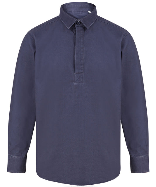 Front Row FR050 Pullover drill shirt in Washed Navy