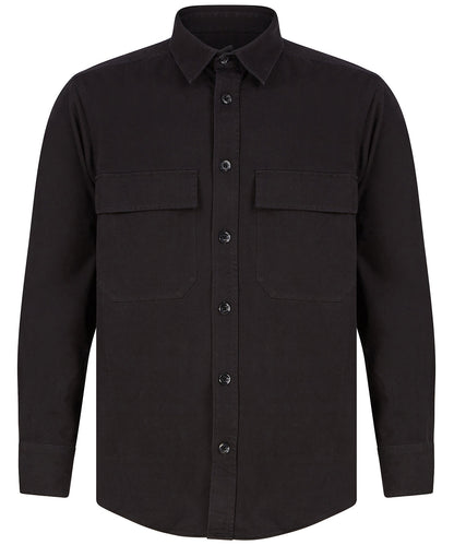 Front Row FR054 Drill overshirt in Black