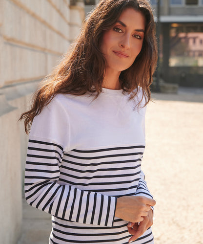 Front Row FR134 Long sleeve Breton striped T