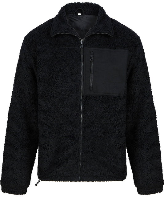 Front Row FR854 Recycled sherpa fleece in Black