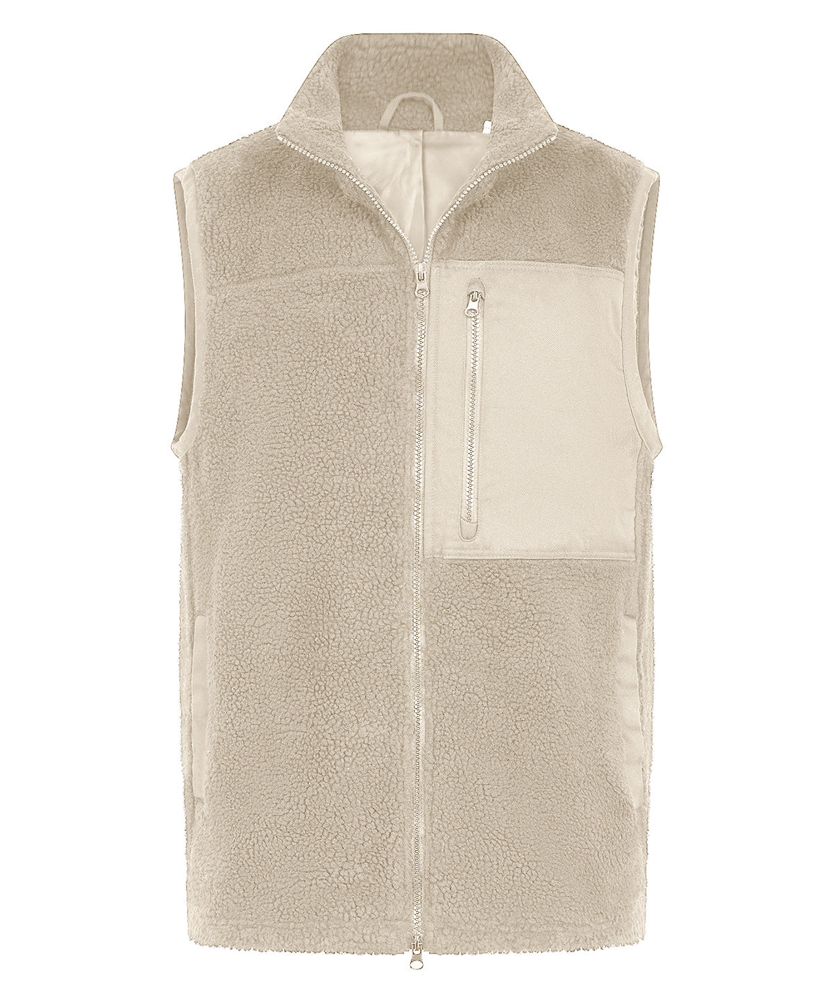 Front Row FR855 Recycled sherpa gilet in Natural