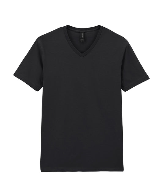 Gildan GD010 Softstyle™ v-neck t-shirt in Black