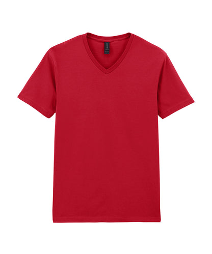 Gildan GD010 Softstyle™ v-neck t-shirt in Cherry Red