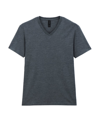 Gildan GD010 Softstyle™ v-neck t-shirt in Dark Heather