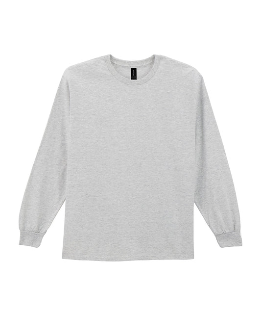 Gildan GD014 Ultra Cotton™ adult long sleeve t-shirt in Ash*