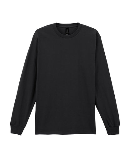 Gildan GD014 Ultra Cotton™ adult long sleeve t-shirt in Black*†