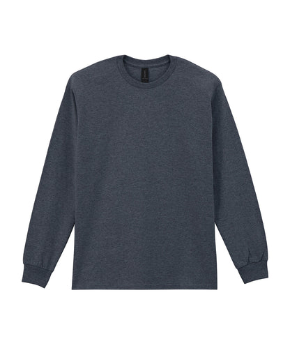 Gildan GD014 Ultra Cotton™ adult long sleeve t-shirt in Dark Heather*†