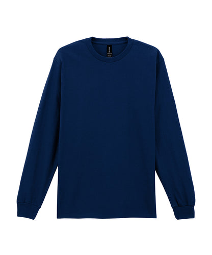 Gildan GD014 Ultra Cotton™ adult long sleeve t-shirt in Navy*†