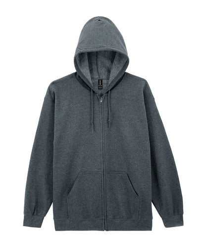 Gildan GD058 Heavy Blend™ full-zip hooded sweatshirt in Dark Heather*