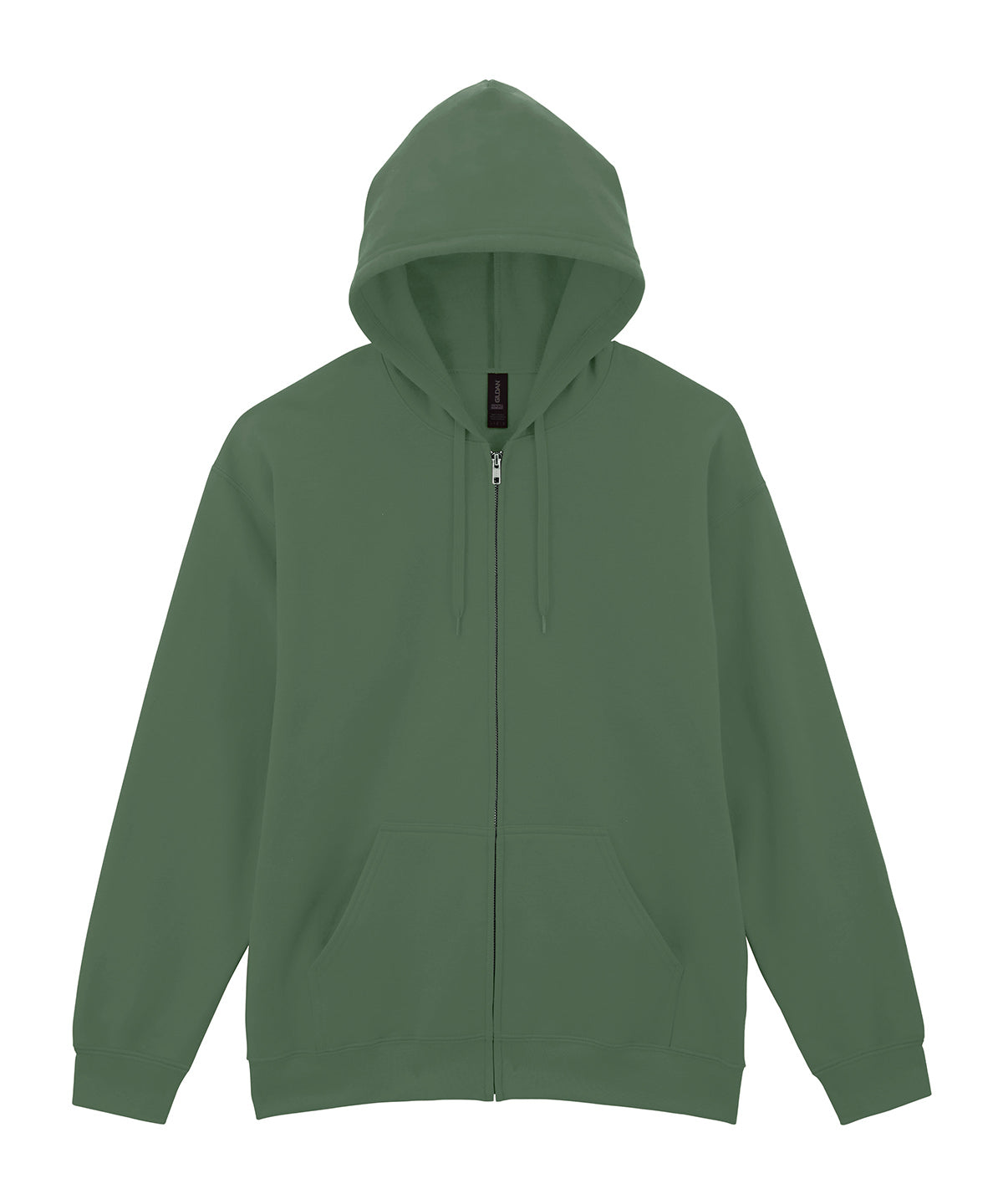 Gildan GD068 Softstyle™ midweight fleece adult full-zip hooded sweatshirt in Military Green