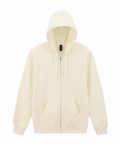 Gildan GD068 Softstyle™ midweight fleece adult full-zip hooded sweatshirt in Off White