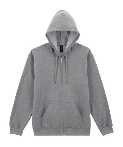 Gildan GD068 Softstyle™ midweight fleece adult full-zip hooded sweatshirt in Ringspun Sport Grey