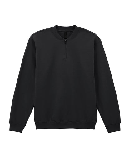 Gildan GD069 Softstyle™ midweight adult fleece 1/4-zip sweatshirt in Black