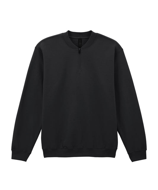 Gildan GD069 Softstyle™ midweight adult fleece 1/4-zip sweatshirt in Black