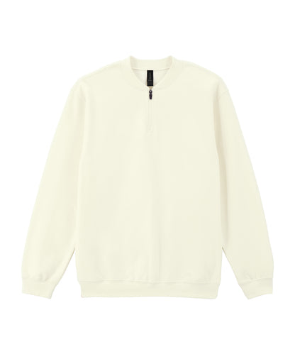 Gildan GD069 Softstyle™ midweight adult fleece 1/4-zip sweatshirt in Off White