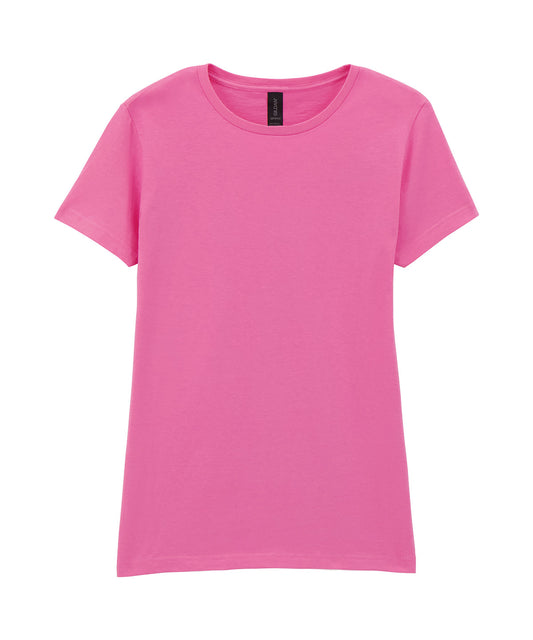 Gildan GD072 Softstyle™ women's ringspun t-shirt in Azalea