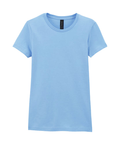 Gildan GD072 Softstyle™ women's ringspun t-shirt in Light Blue