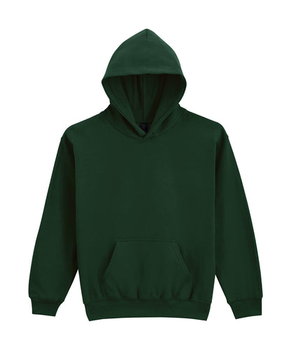 Gildan GD67B Softstyle™ midweight fleece youth hoodie in Forest Green