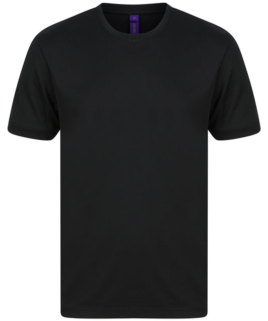 Henbury HB024 Hi Cool performance t-shirt in Black
