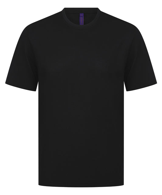 Henbury HB075 Coolplus® wicking t-shirt in Black