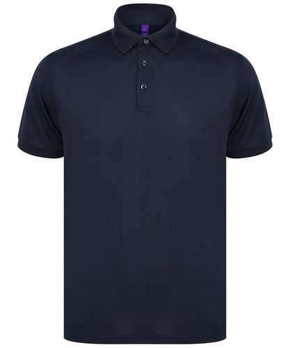 Henbury HB465 Recycled polyester polo shirt in Navy
