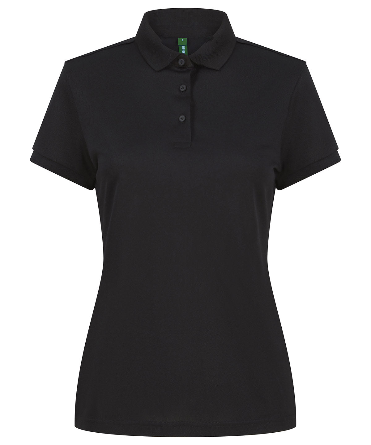 Henbury HB466 Women’s recycled polyester polo shirt in Black