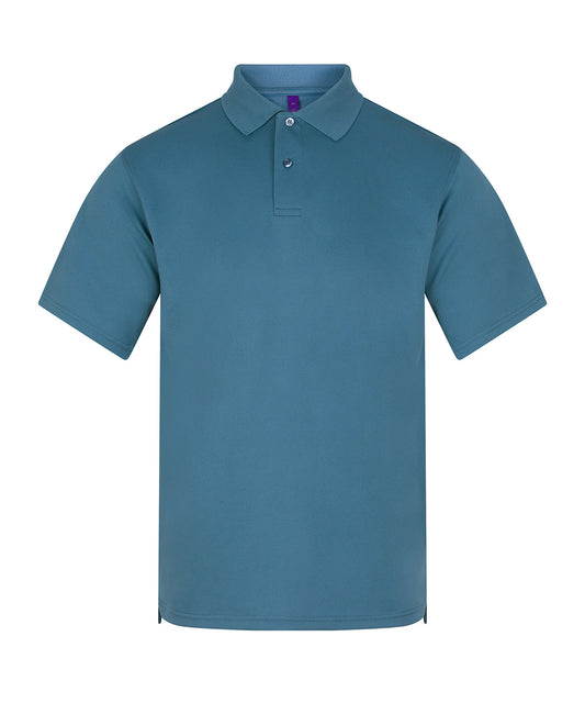 Henbury HB475 Coolplus® polo shirt in Airforce Blue