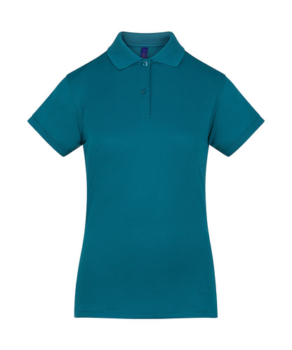 Henbury HB476 Women's Coolplus® polo shirt in Teal