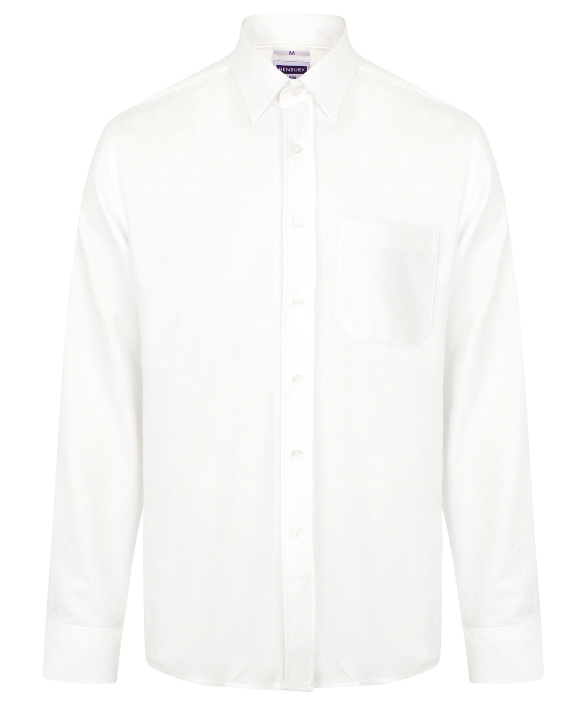 Henbury HB590 Wicking antibacterial long sleeve shirt in White
