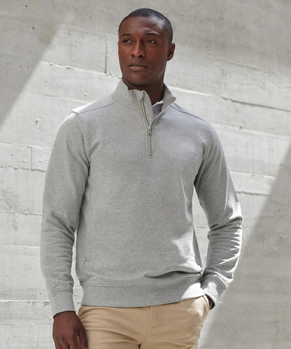 Henbury HB842 Unisex sustainable ¼-zip sweatshirt