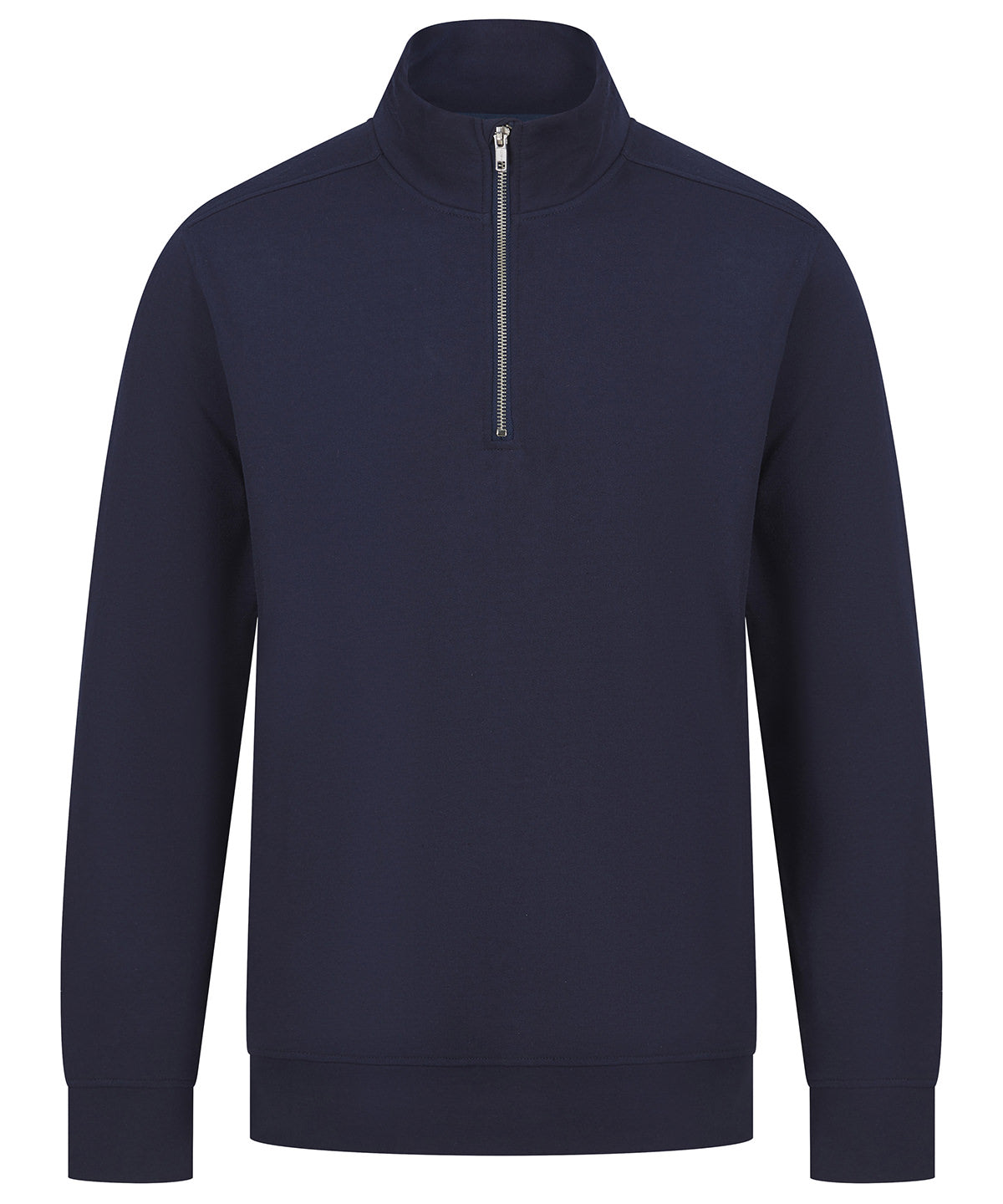 Henbury HB842 Unisex sustainable ¼-zip sweatshirt in Navy