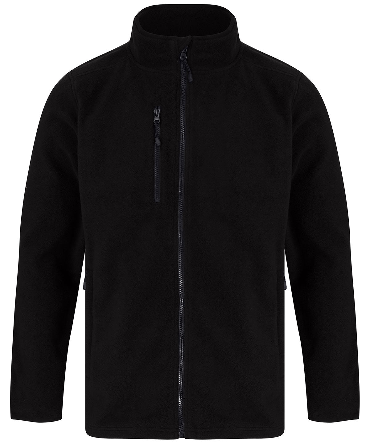 Henbury HB860 Recycled polyester microfleece jacket in Black