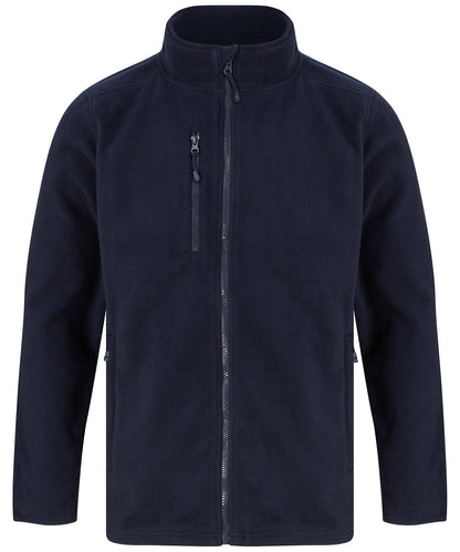 Henbury HB860 Recycled polyester microfleece jacket in Navy