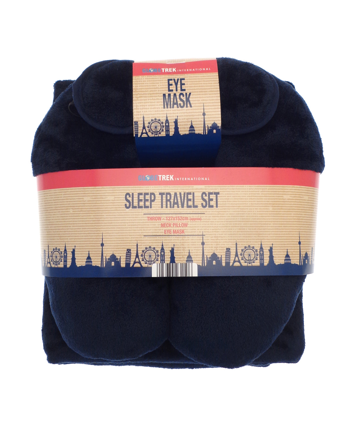 Home & Living HL041 Travel set (neck pillow, eye mask and fleece blanket) in Navy