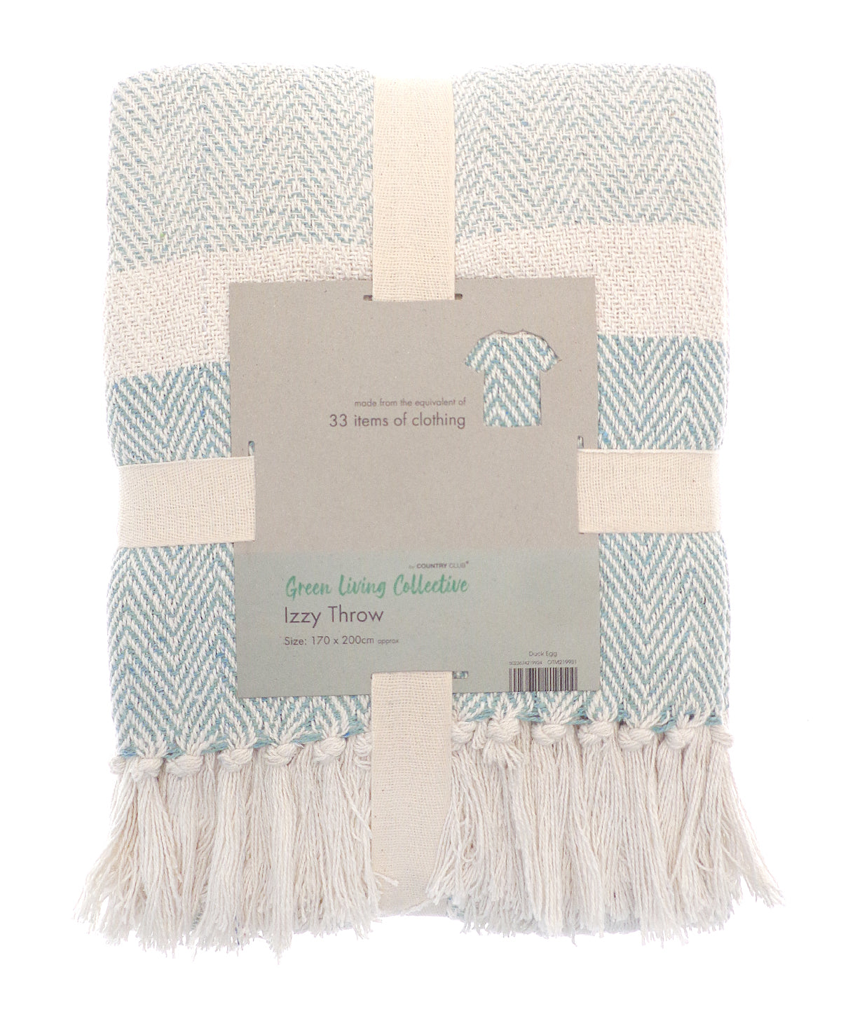 Home & Living HL208 Izzy recycled throw in Duck Egg