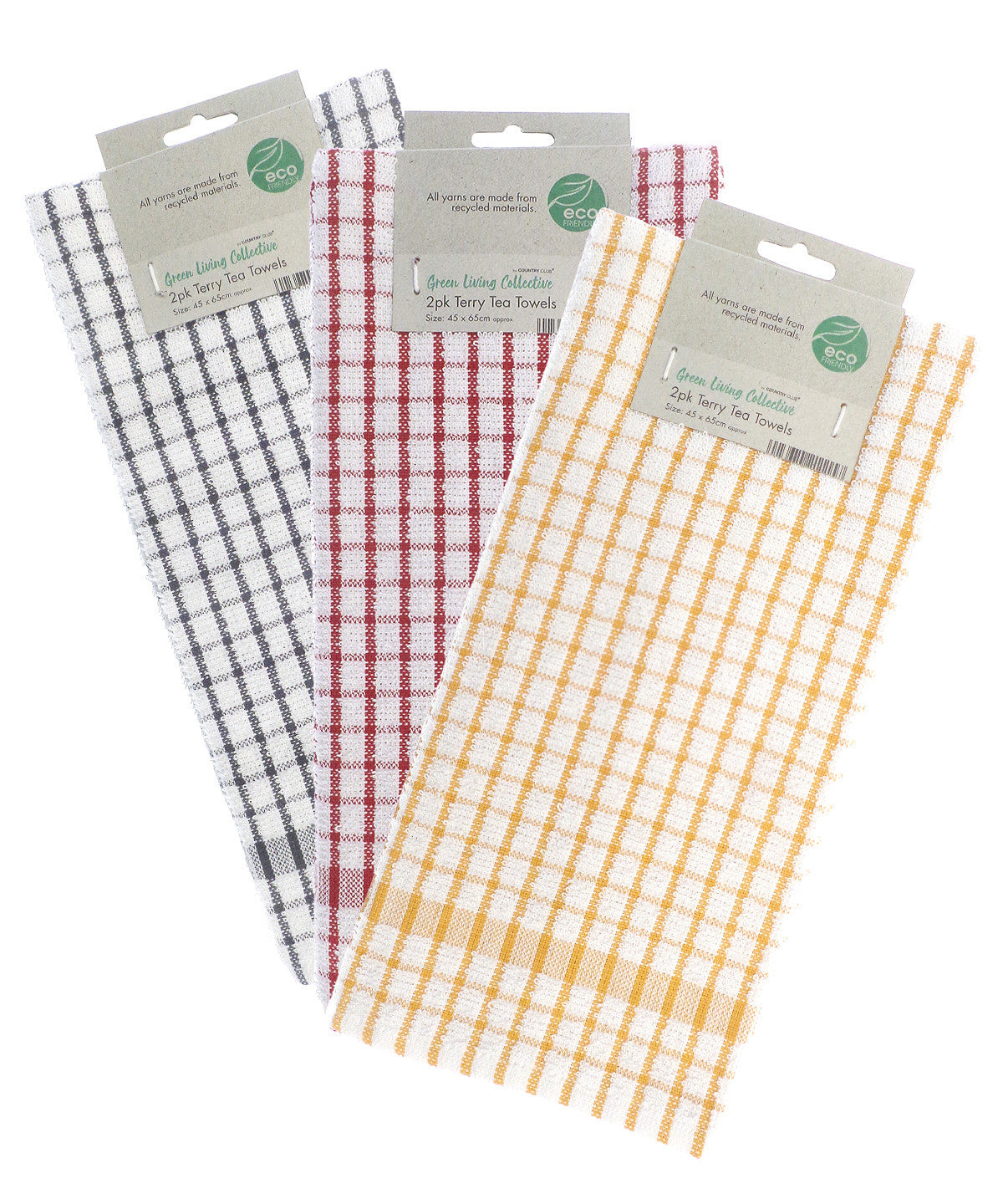 Home & Living HL214 Recycled terry tea towels (2-pack)