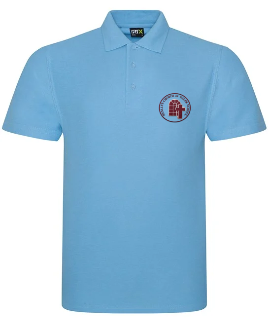 Henllys Church Primary School Staff Sky Blue Polo Shirt