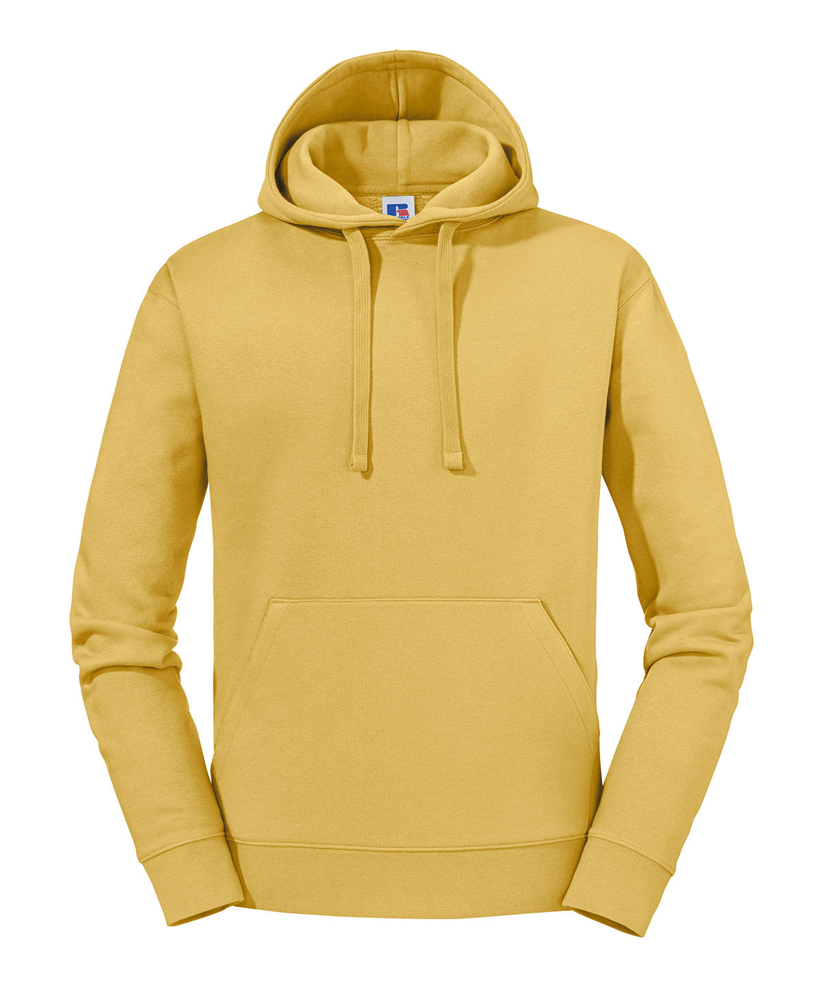 Russell Athletic J265M Authentic hooded sweatshirt in Mustard Yellow