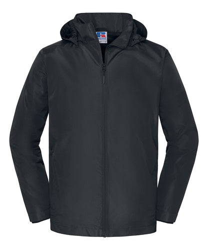 Russell Athletic J416M Essential weather shell jacket in Black