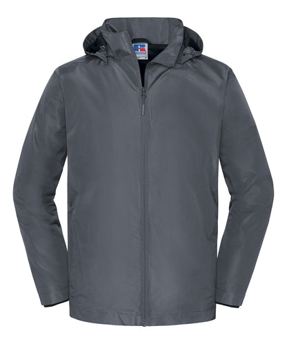 Russell Athletic J416M Essential weather shell jacket in Iron Grey