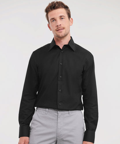 Russell Athletic Collection J922M Long sleeve easycare tailored Oxford shirt