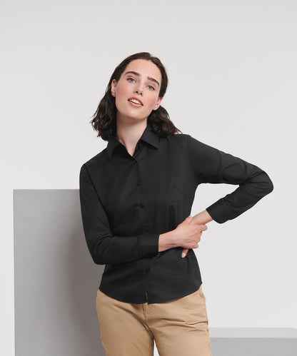 Russell Athletic Collection J932F Women's long sleeve easycare Oxford shirt