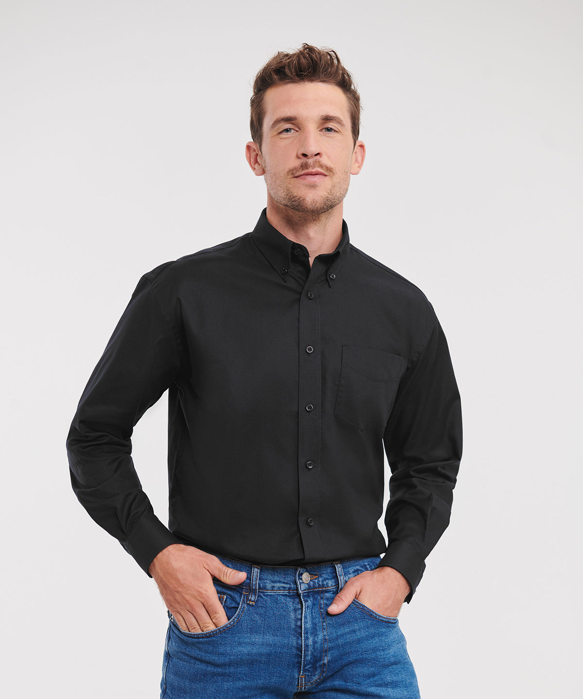 Russell Athletic Collection J932M Long sleeve easycare Oxford shirt