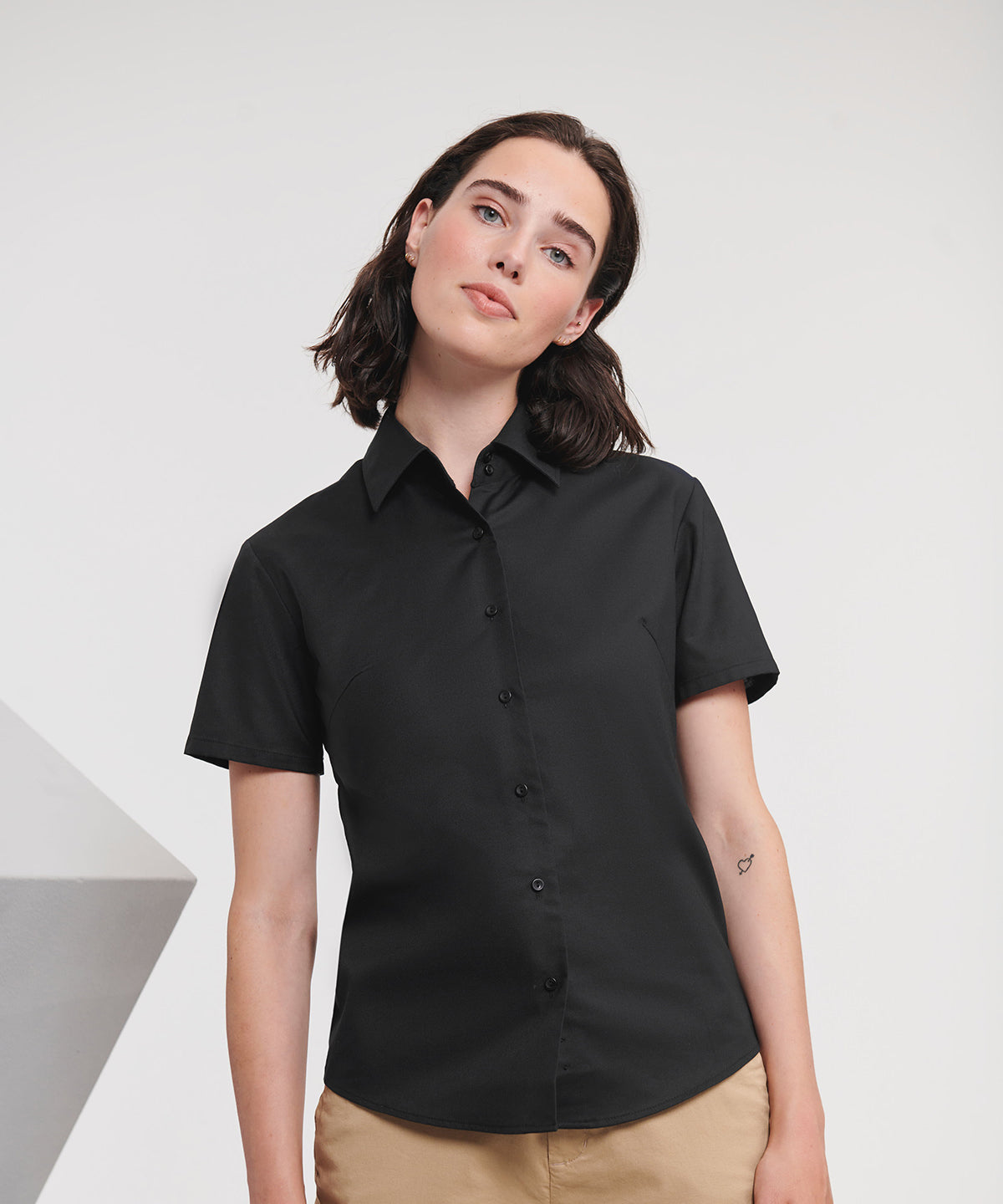 Russell Athletic Collection J933F Women's short sleeve Oxford shirt